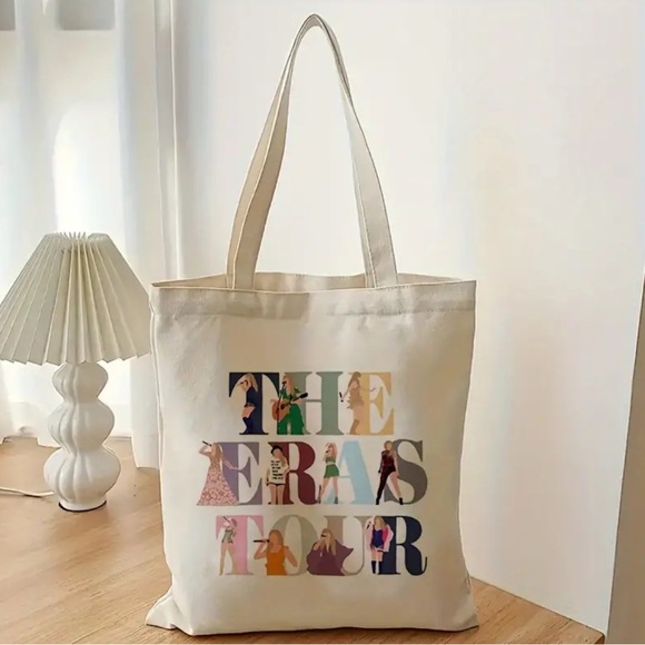 Taylor Swift The Eras Tour Canvas Tote Fan Made Double Sided - Picture 2 of 5